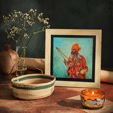 Folk Singer Wall Paintings from Island Rangoli from Deewar West Bengal collection